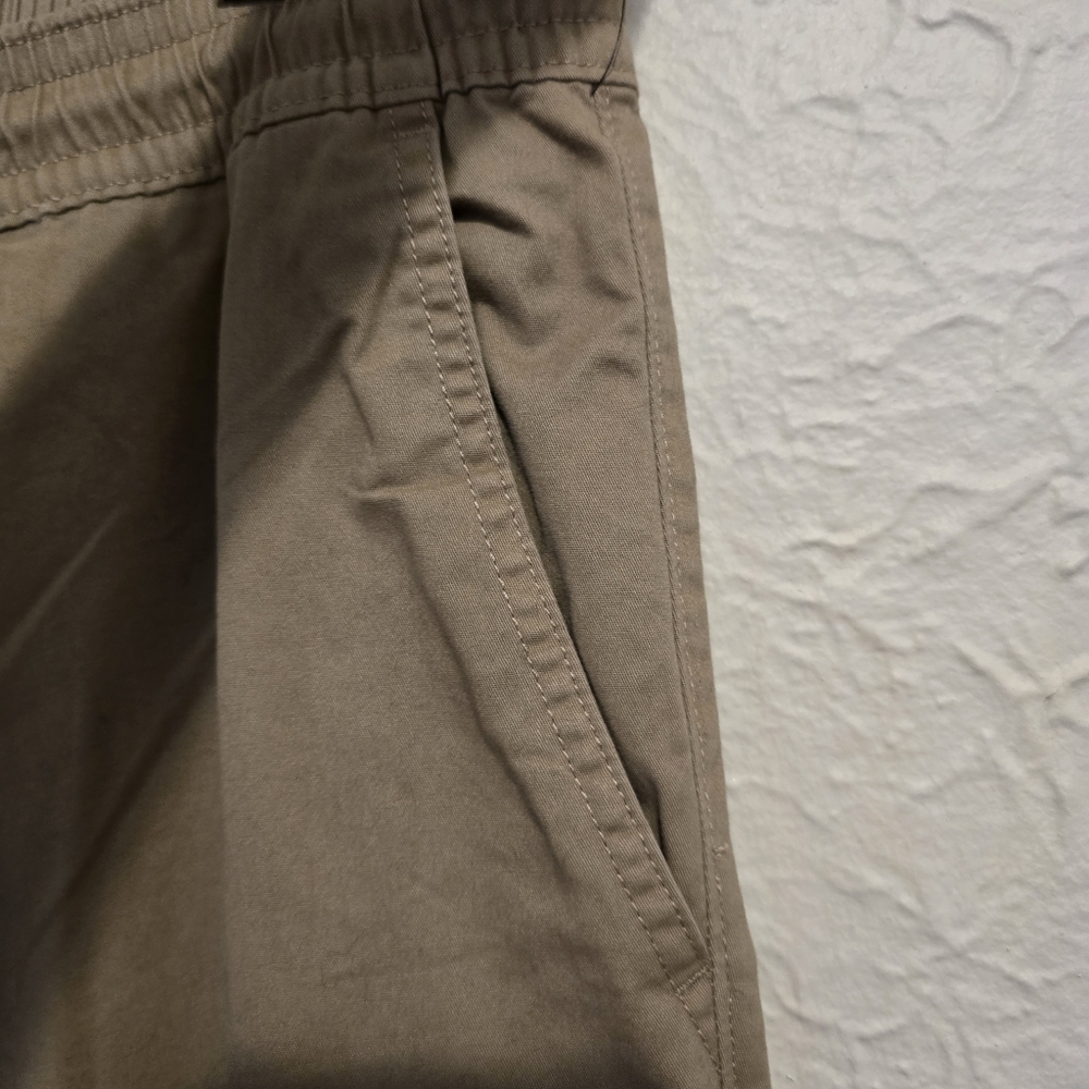 VOLCOM Mens Khaki Jogger Pant Sinched Cuff Stretch Waistband Casual Gorp Size L - Picture 10 of 15